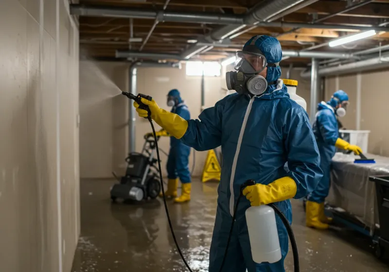 Basement Sanitization and Antimicrobial Treatment process in Bardwell, KY