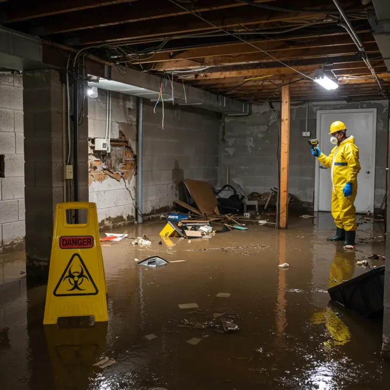 Flooded Basement Electrical Hazard in Bardwell, KY Property