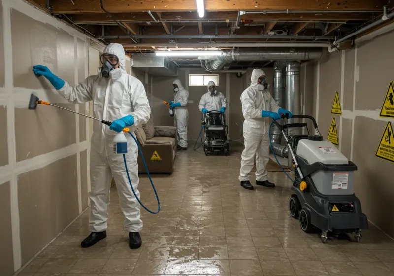 Basement Moisture Removal and Structural Drying process in Bardwell, KY